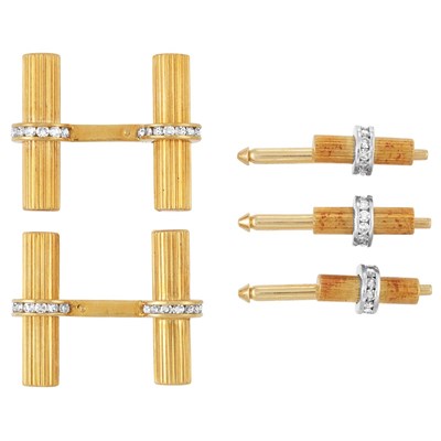 Lot 205 - Gold and Diamond Dress Set