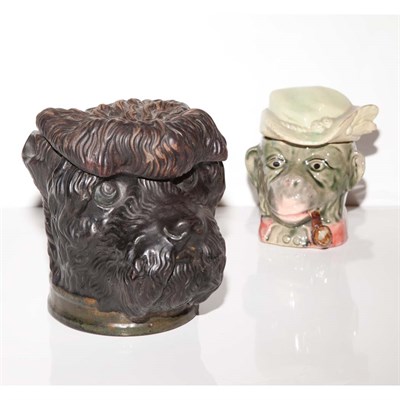 Lot 326 - American Ceramic Poodle Head-Form Humidor Late...