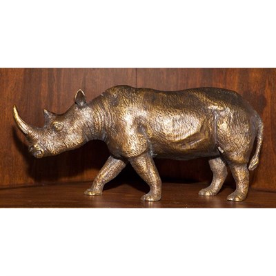 Lot 186 - Bronze Figure of a Rhinoceros Length 13 1/2...