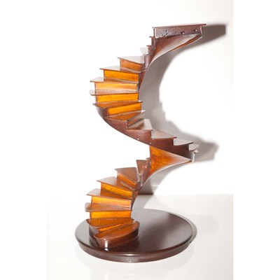 Lot 317 - Miniature Architectural Model Wooden Spiral...