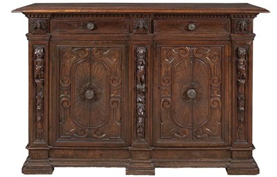 Lot 580 - Italian Renaissance Walnut Credenza Mid 16th...