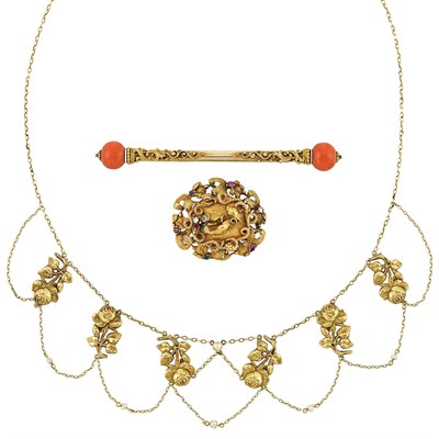 Lot 395 - Group of Antique Jewelry