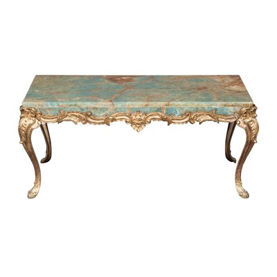 Lot 363 - Louis XV Style Gilt-Metal and Onyx Low Table...