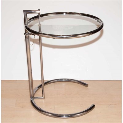 Lot 181 - Eileen Gray E1027 Adjustable Chromed Metal and...
