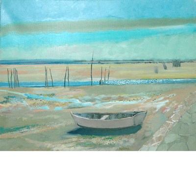 Lot 7 - Guy Bardone French, b. 1927 La Barque Echouee...