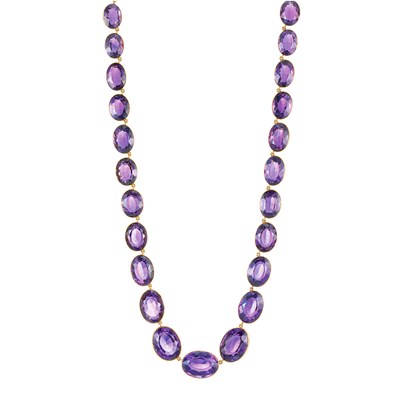 Lot 441 - Gold and Amethyst Necklace
