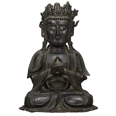Lot 423A - Chinese Bronze Figure of Buddha Ming Dynasty...