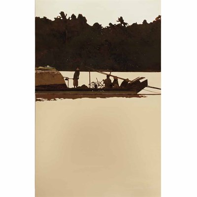 Lot 94 - Magi Puig Spanish, b. 1966 Fluir II diptych...
