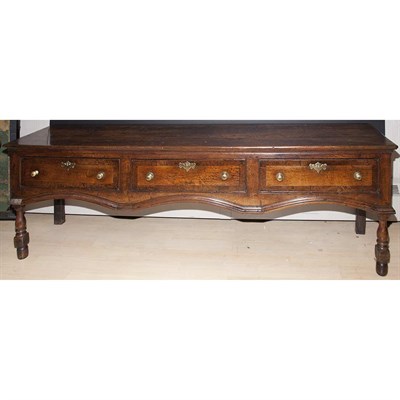Lot 176 - George III Oak Welsh Dresser Height 31 1/2...