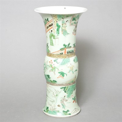 Lot 626 - Chinese Famille Verte Porcelain Vase Height 17...