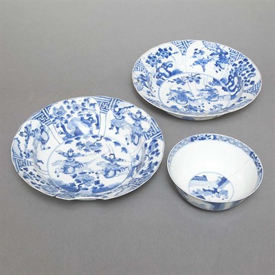 Lot 424 - Group of Three Chinese Blue and White...