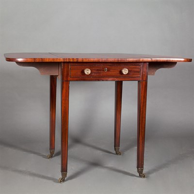Lot 353 - George III Style Inlaid Mahogany Pembroke...
