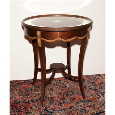 Lot 333 - Art Deco Style Parcel Painted Mahogany Side...