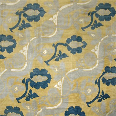 Lot 661 - Silk and Wool Tibetan Carpet Nepal,...