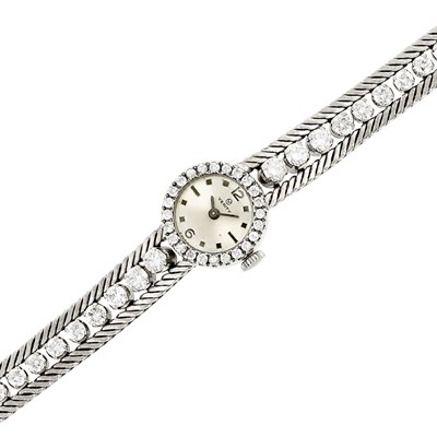 Lot 422 - White Gold and Diamond Wristwatch