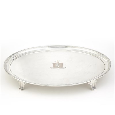 Lot 187 - Silver Plated Footed Tray Probably 19th...