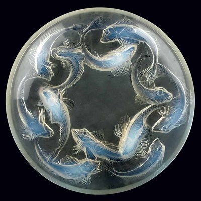 Lot 353 - R. Lalique Molded Opalescent Glass Martigues...