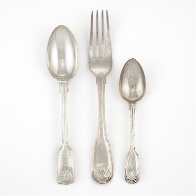 Lot 286 - English Silver Flatware Service Various makers,...