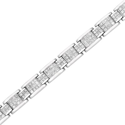 Lot 199 - Gentleman's White Gold and Diamond Bracelet, Jacob & Co.