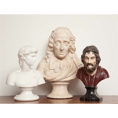 Lot 129 - Group of Three Busts Comprising David, after...