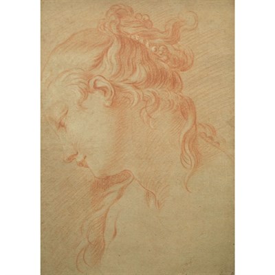 Lot 50 - French School 18th Century Head of a Lady with...