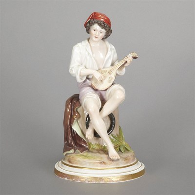 Lot 332 - Meissen Porcelain Figure of a Neapolitan...