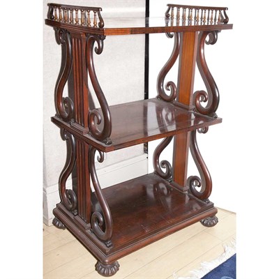 Lot 336 - William IV Rosewood Etagere Height 40 inches,...