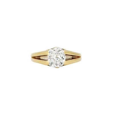 Lot 173 - Gentleman's Gold and Diamond Ring, English