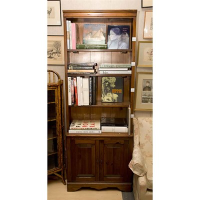 Lot 120 - Pair of Stained Oak Bookcase Cabinets Height...