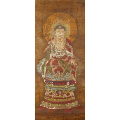 Lot 14A - Japanese School 19th Century Hanging scroll,...