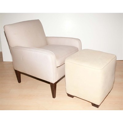 Lot 137 - Upholstered Armchair; Together with an...