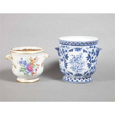 Lot 147 - Group of Six Porcelain Jardinieres Height of...