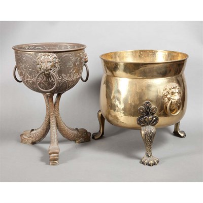 Lot 187 - Group of Five Metal Fireplace Accessories...