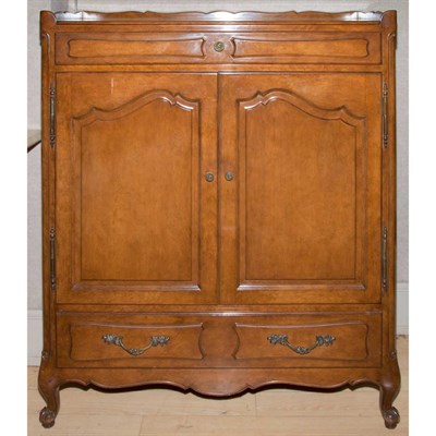 Lot 192 - Louis XV Style Mahogany Wardrobe Height 52 1/2...