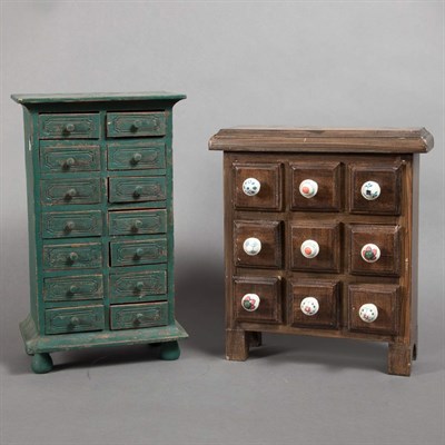 Lot 193 - Group of Three Miniature Chests of Drawers...