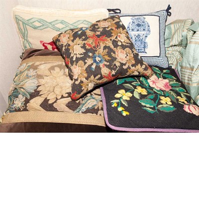 Lot 196 - Group of Ten Needlepoint Pillows