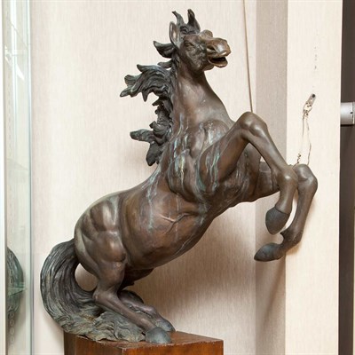 Lot 447 - Bronze Figure of a Rearing Horse Height 34...