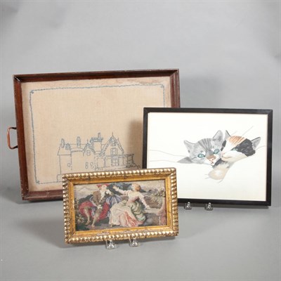 Lot 202 - Group of Ten Framed Needlepoint Pictures