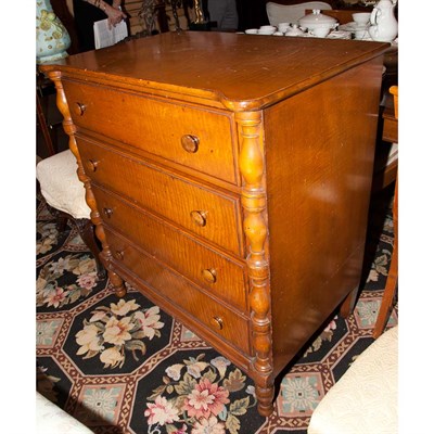 Lot 218 - American Maple Chest of Drawers Height 37...