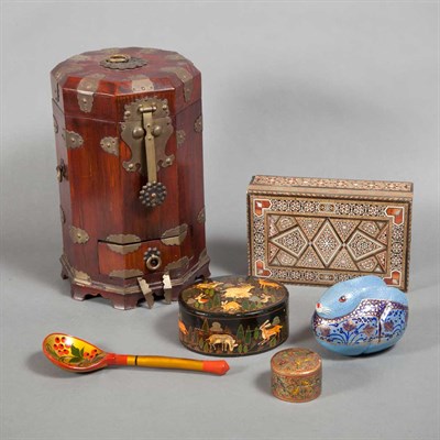 Lot 222 - Group of Wood Boxes and Other Table Articles...