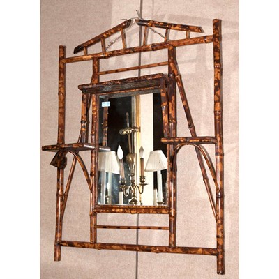 Lot 227 - Faux Bamboo Four-Tier Etagere; Together with a...