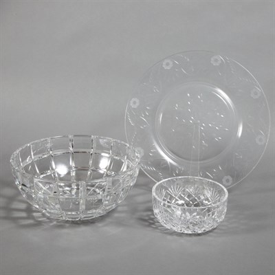 Lot 241 - Group of Glass Center Bowls and Trays...
