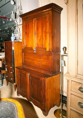 Lot 259 - Provincial Stained Pine Secretary Cabinet...