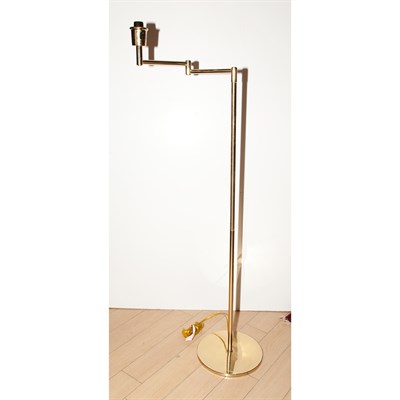 Lot 260 - Pair of Brass Swing Arm Floor Lamps Height 51...