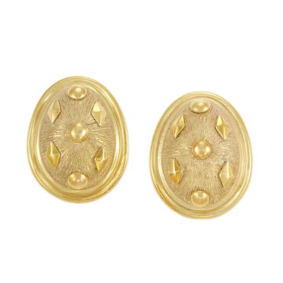 Lot 15 - Pair of Gold Earrings, Tiffany & Co., Schlumberger