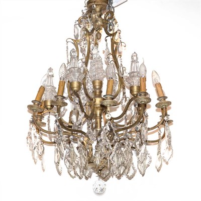 Lot 445 - Louis XV Style Gilt-Metal and Glass Ten-Light...