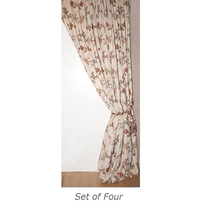 Lot 210 - Set of Four Pierre Frey Floral Embroided...