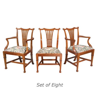 Lot 341 - Set of Eight George III Style Mahogany Dining...