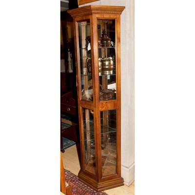 Lot 276 - Georgian Style Stained Oak Vitrine Height 6...