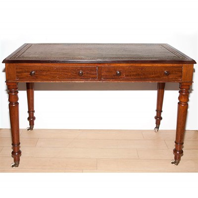Lot 406 - Georgian Style Leather Top Mahogany Writing...